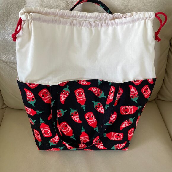 Cute Hot Pepper Sriracha Tote Bag - Picture 6 of 7
